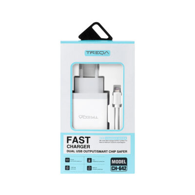 Cargador Treqa 3 USB con Cable IOS