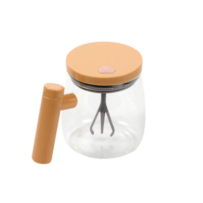 Taza de Vidrio con Mezclador y Tapa