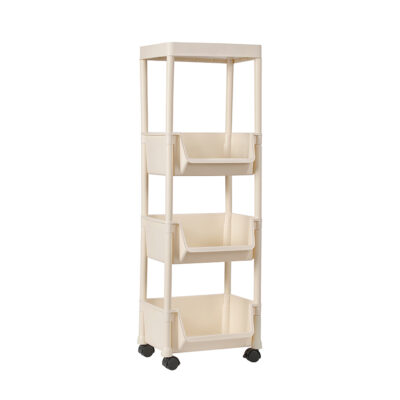 Organizador 4 Pisos con Tapa Y Ruedas 102x35x24cm