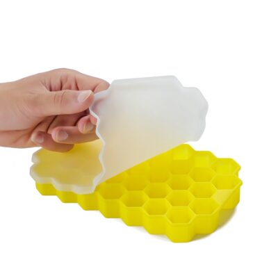 Hielera de Silicona con Tapa 37 Hielos tipo Panal