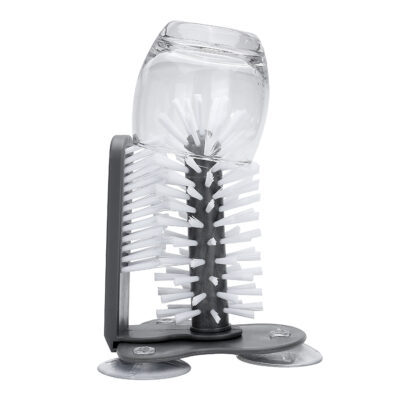 Lava Vasos Copas Tazas Manual Cepillo Doble Con Ve