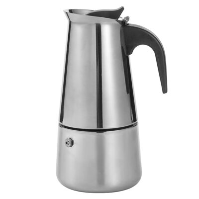 Cafetera Italiana Moderna 6 Tazas Expreso Acero In
