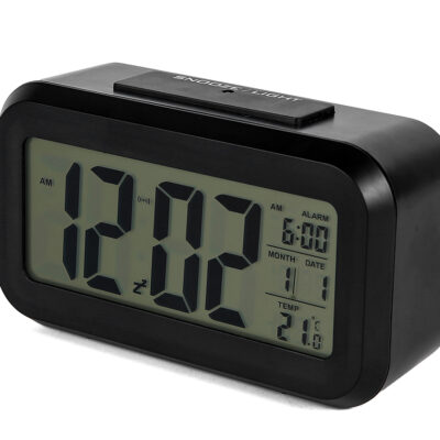 Reloj Despertador Fecha/Temperatura Pila AA Medida