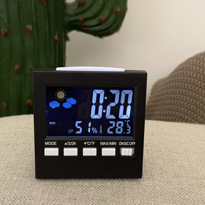 Despertador Control por Voz Temperatura Humedad Fe