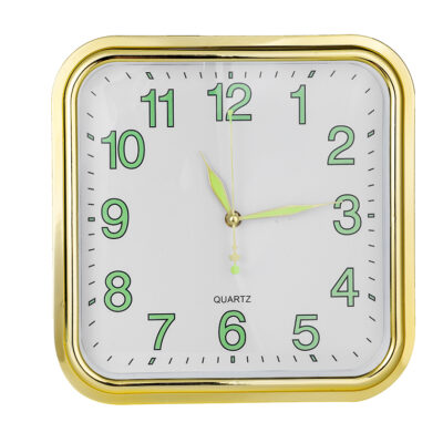 Reloj de Pared Cuadrado Brilla en la Oscuridad 30