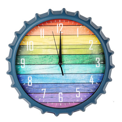 Reloj Pared Tipo Tapa Botella Vintage Diseño Franj