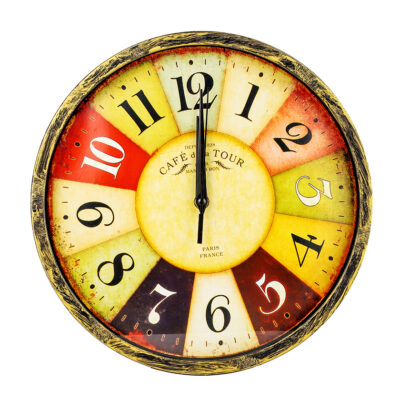 Reloj de Pared Vintage 30 cm Diseño Colorido