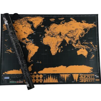 Mapa Raspable Grande Medidas 82 x 59 cm Vinilo