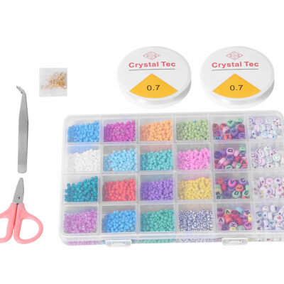 Kit Cuentas 16 Colores  para Crear Pulseras con Es