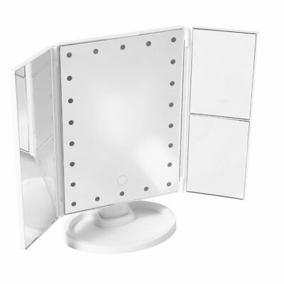 Espejo Plegable Táctil Led con Aumento BLANCO