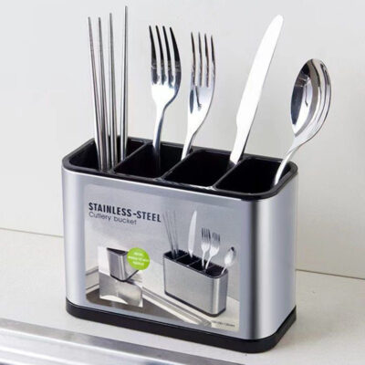 Soporte de Cubiertos Acero Inoxidable 5 Divisiones