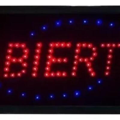Cartel Luminoso LED Abierto