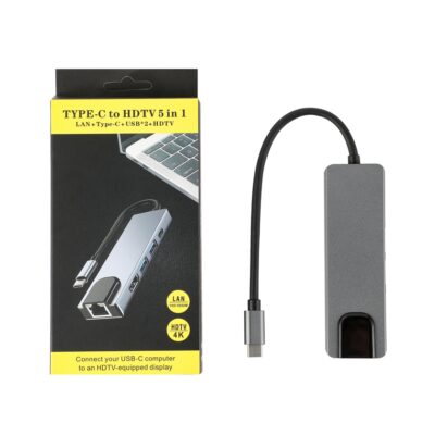 Hub Tipo C y Puerto Ethernet 5 en 1 – 100 w