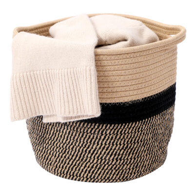 Canasto de Cuerda de Algodón Chico 20×20 cm
