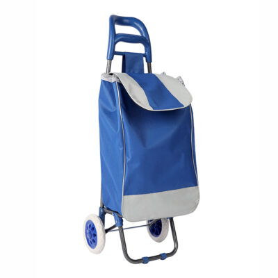 Carro de Feria con Ruedas Azul