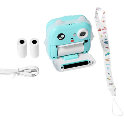 Camara Impresión Instantanea APP Gatito Celeste