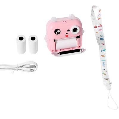 Camara Impresión Instantanea APP Gatito Rosada