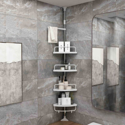 Esquinero de Baño Estante Múltiple Ajustable Alto