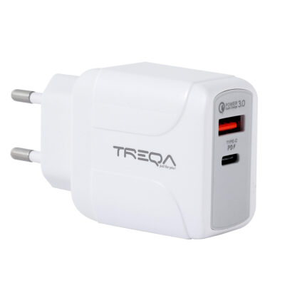 Cargador de Celular 2 Salidas USB y Tipo-C TreqaSKU: 2037